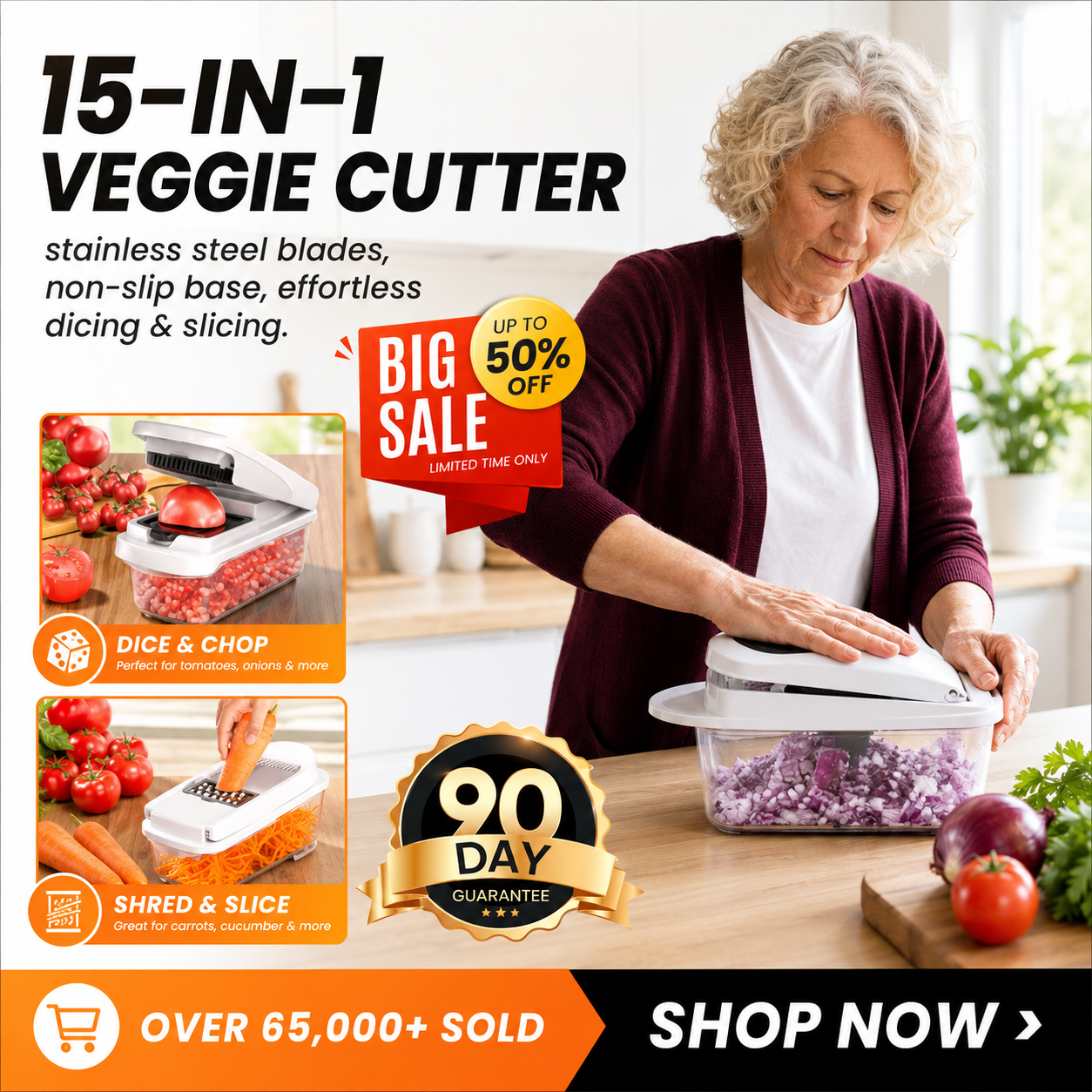15-in-1 Vegetable Chopper & Slicer