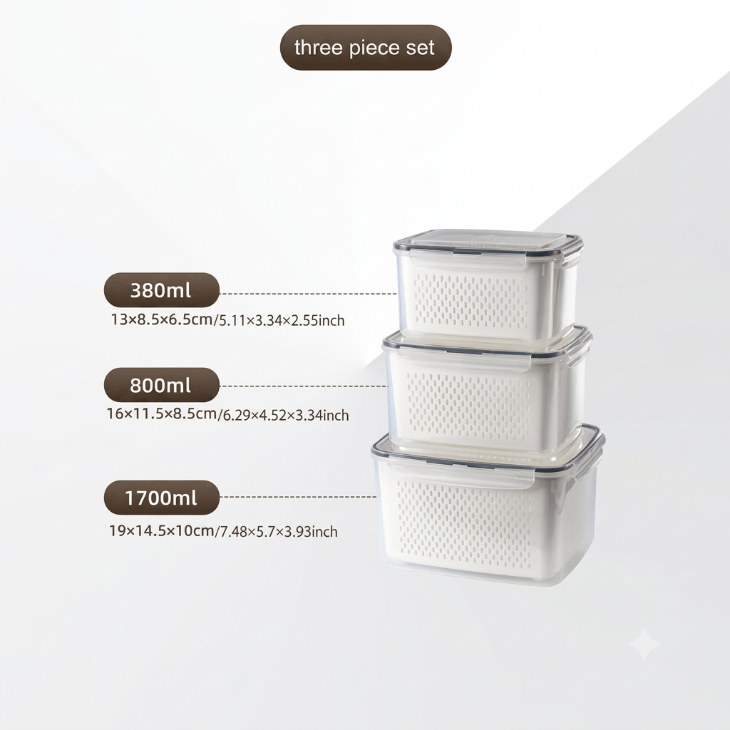50% OFF Refrigerator Fruit & Veggie Storage Containers – Keep Produce Fresh Longer