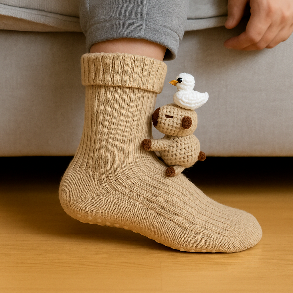Socks Animal 3D House Non Slip Warm Design