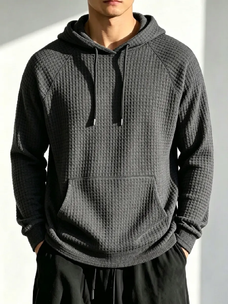 New Arrival🔥 Men's Waffle Knit Hoodie Sweatshirt