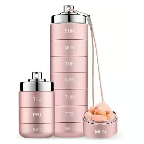 7-Day Metal Travel Pill Organizer