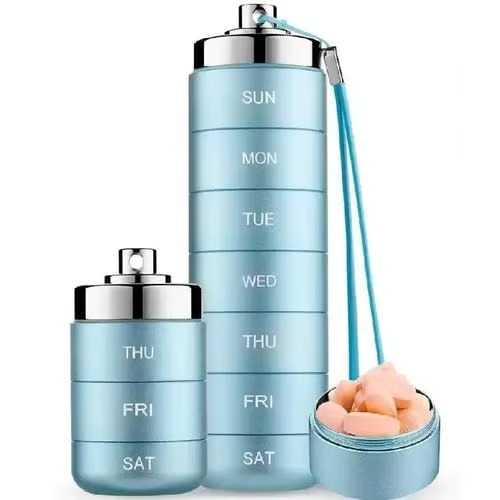 7-Day Metal Travel Pill Organizer