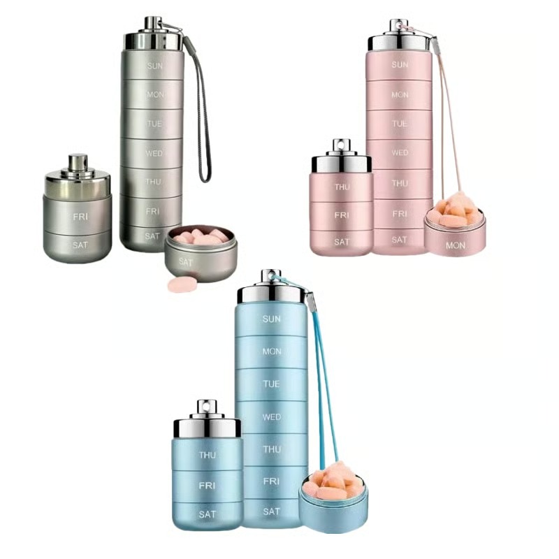 7-Day Metal Travel Pill Organizer