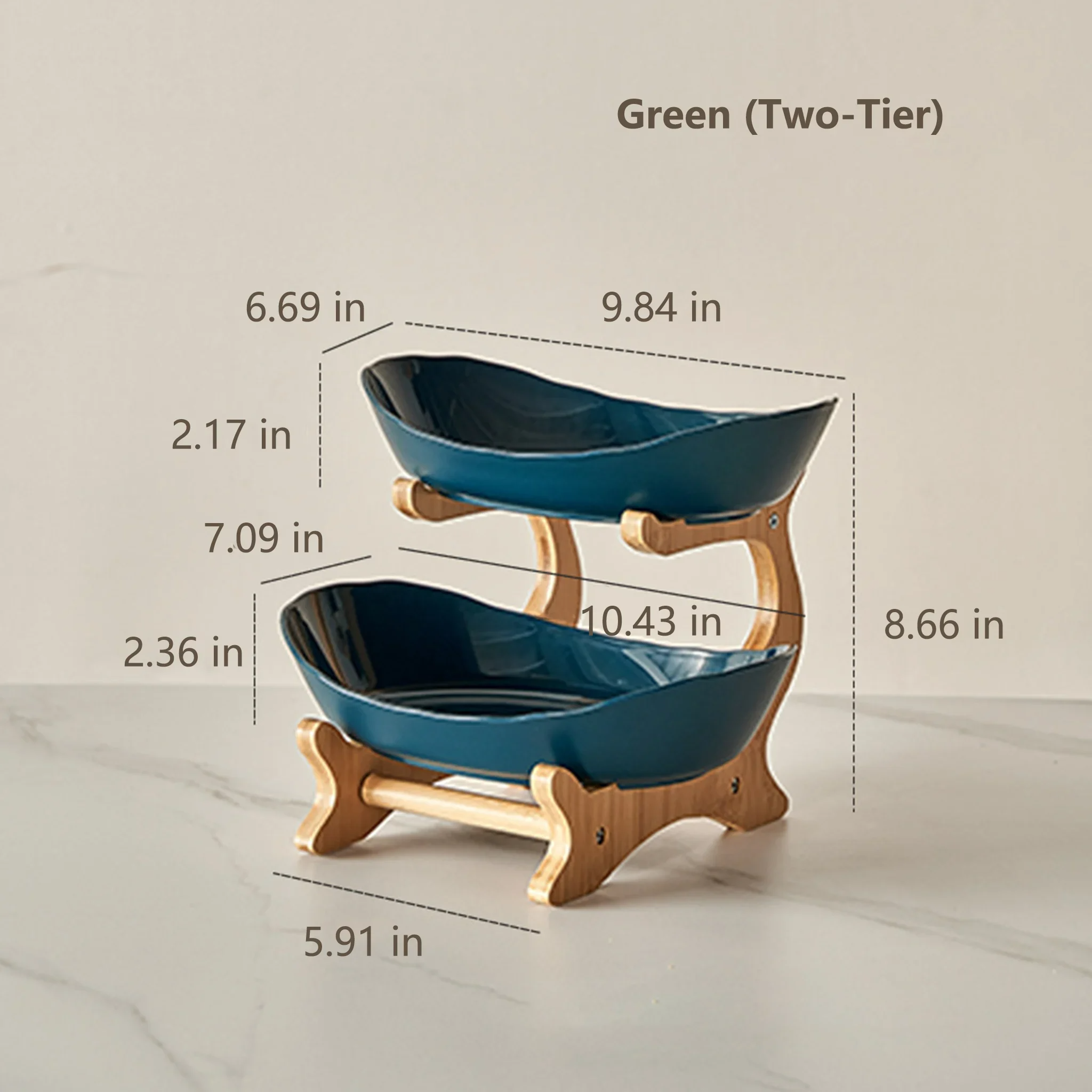 2-Tier / 3-Tier Countertop Fruit Basket Stand for Kitchen Storage