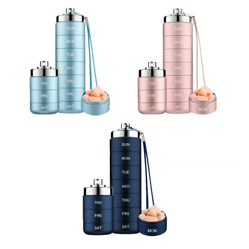 7-Day Metal Travel Pill Organizer