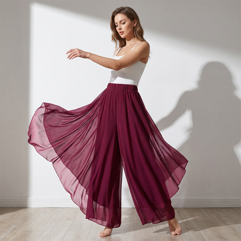 ⏳Time-Limited Special⏰Women's Asymmetrical Chiffon Wide-Leg Pants