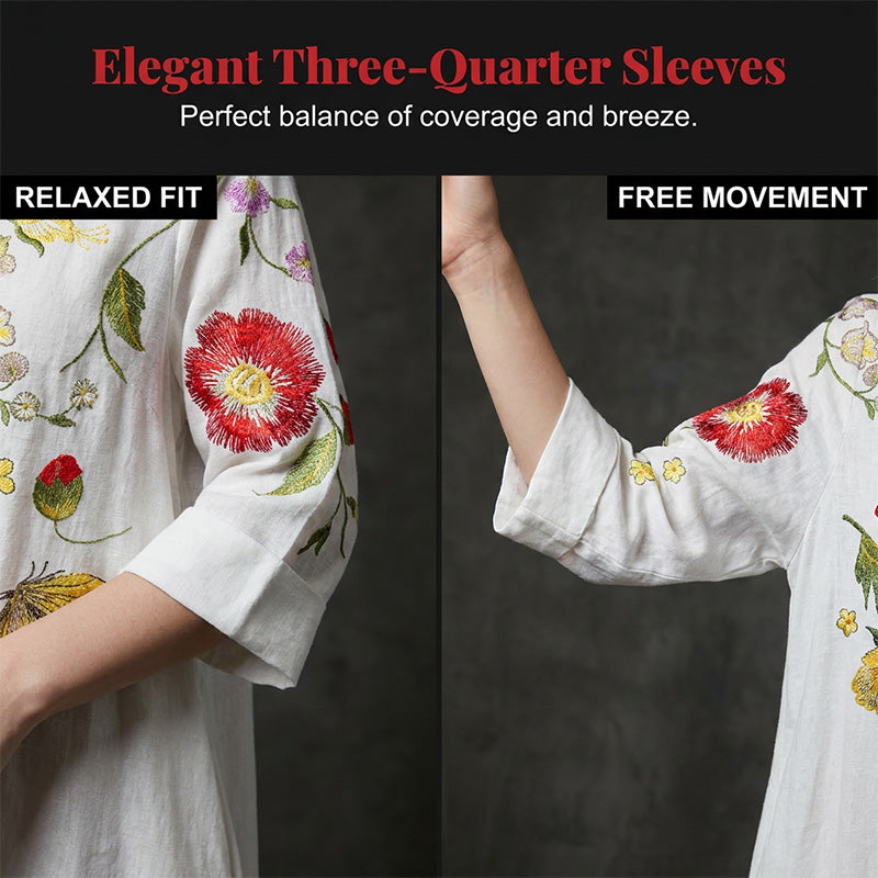 📢📢50% OFF !! ⏰Women's Tie-Sleeve A-Line Shirt Dress