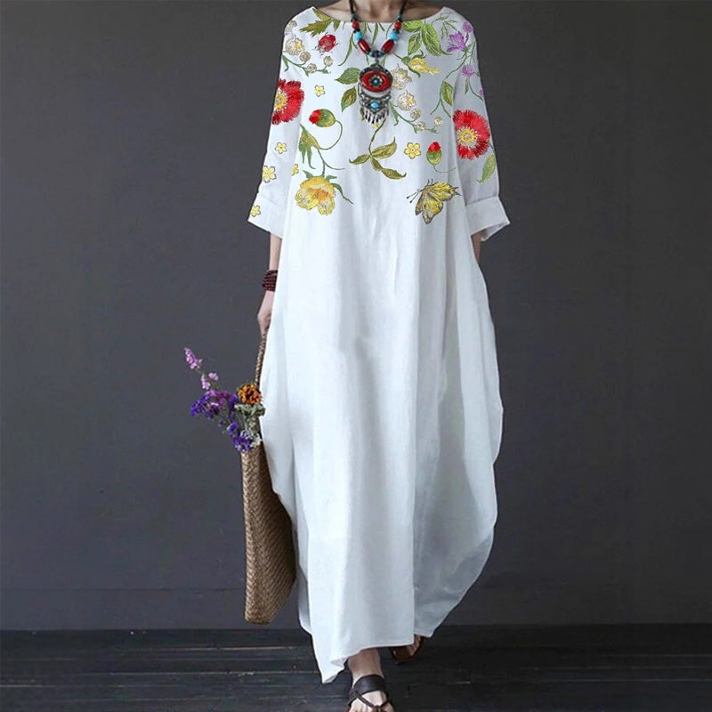 📢📢50% OFF !! ⏰Women's Tie-Sleeve A-Line Shirt Dress