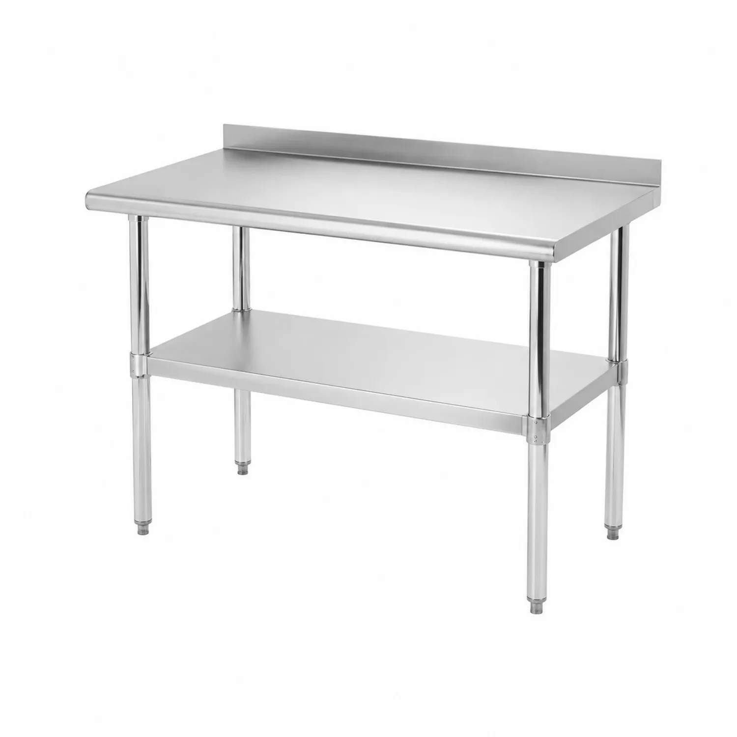 Tavolo da Lavoro in Acciaio Inox con Ripiano