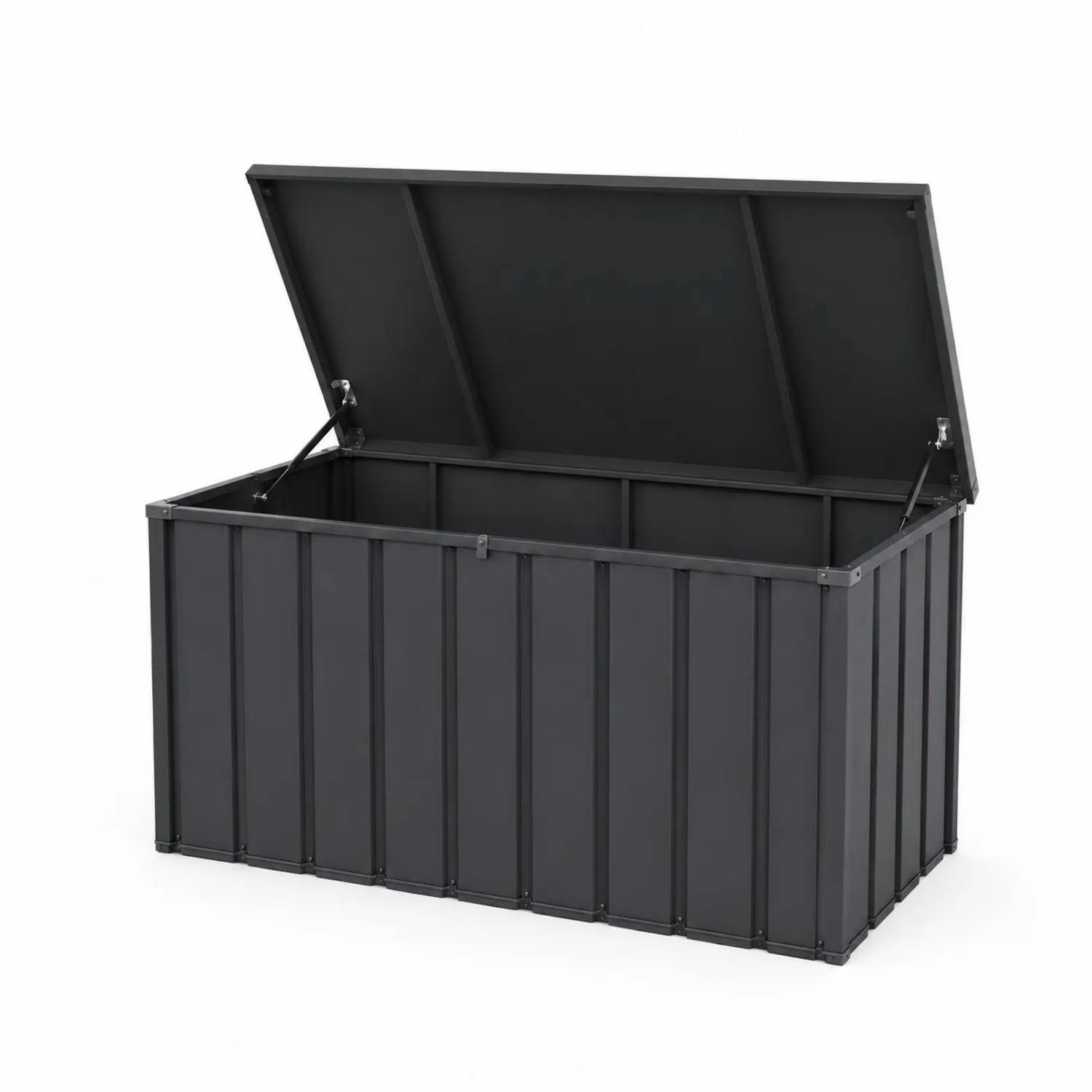 Cassapanca in Metallo Nero 120x60x65 cm