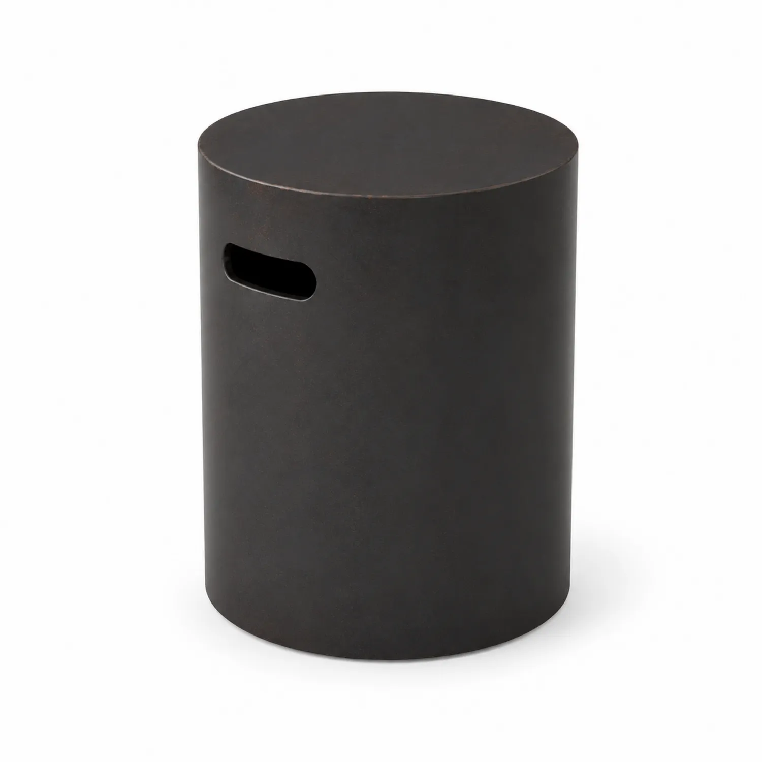 Tavolino Laterale da Esterno in Metallo Nero ø30 cm