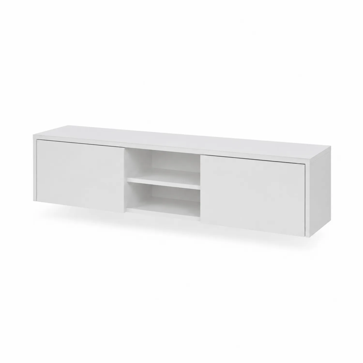 Mobile TV a muro in MDF con sportelli scorrevoli 180x30x40 cm