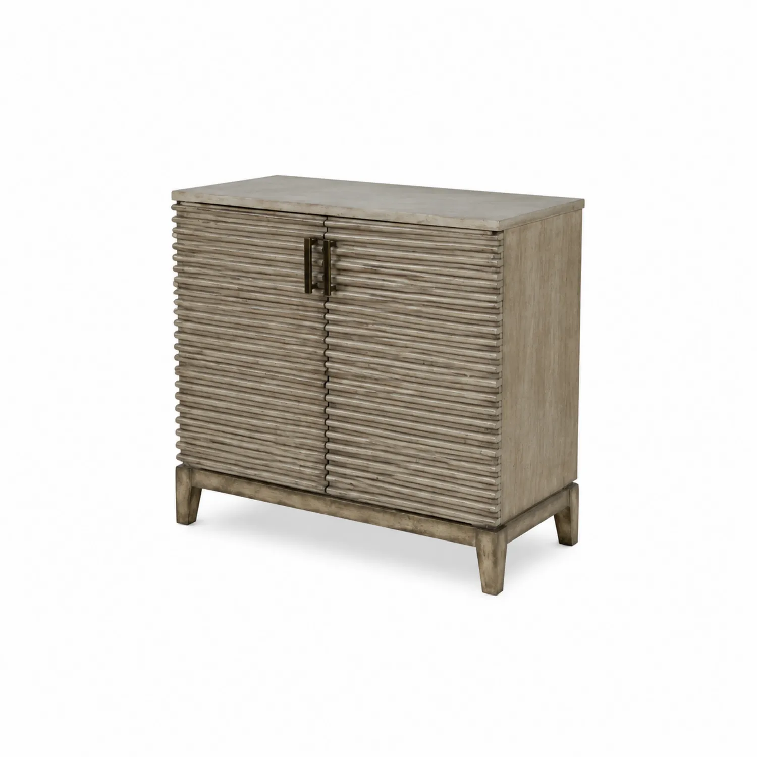 Credenza in legno con ante a coste Grigio