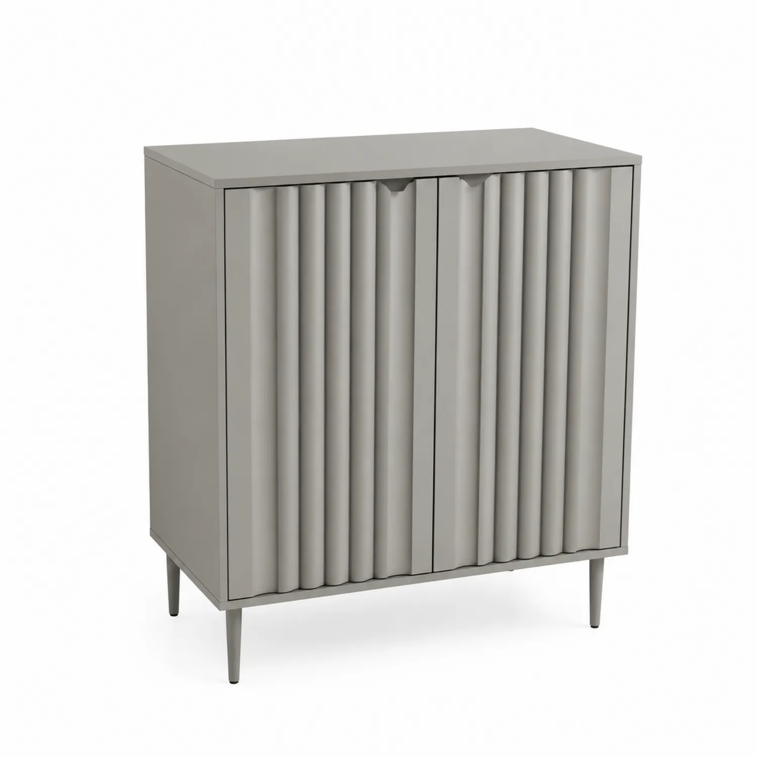 Credenza a due ante in metallo grigio 80x40x90 cm