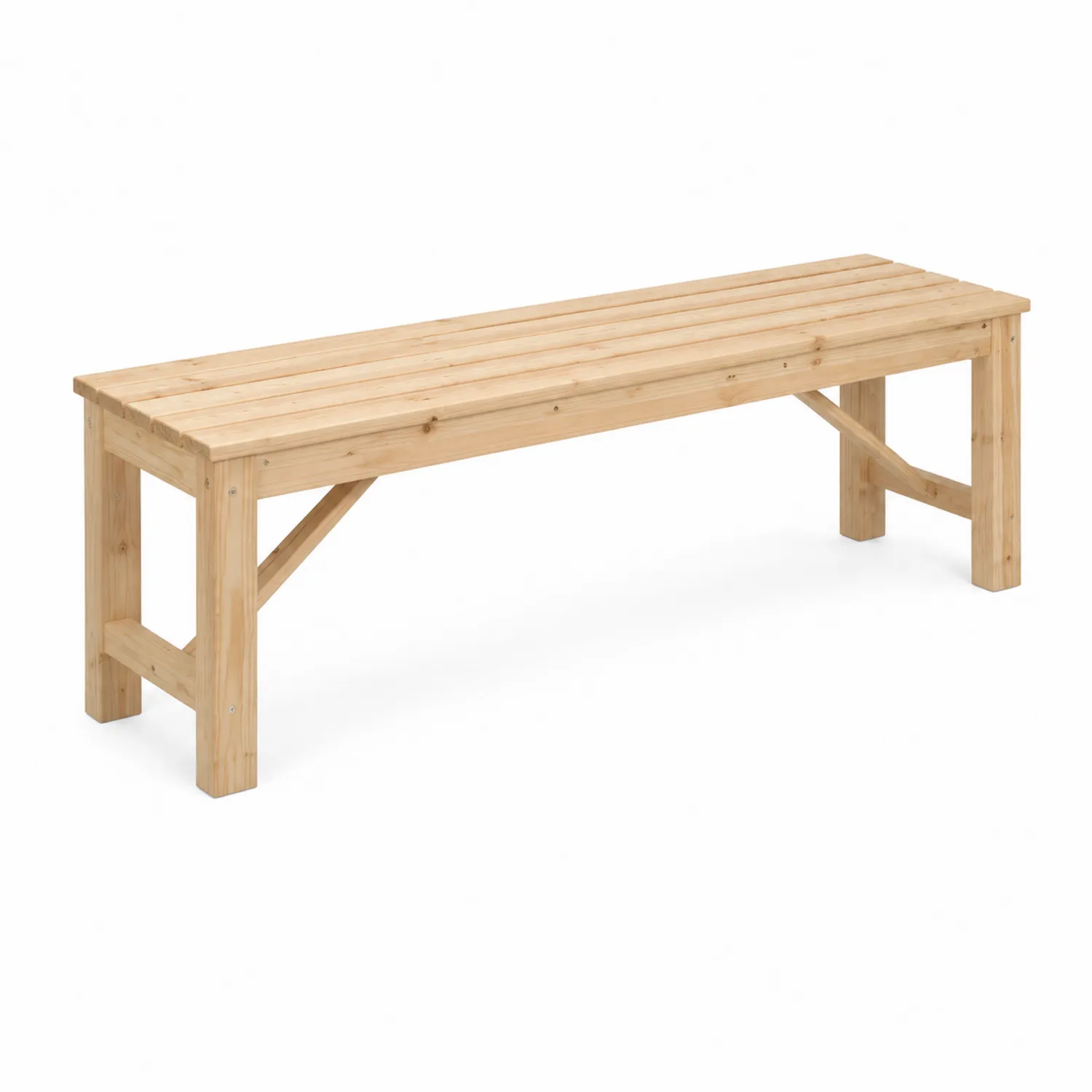 Panca da giardino in legno di pino 160x35x45 cm