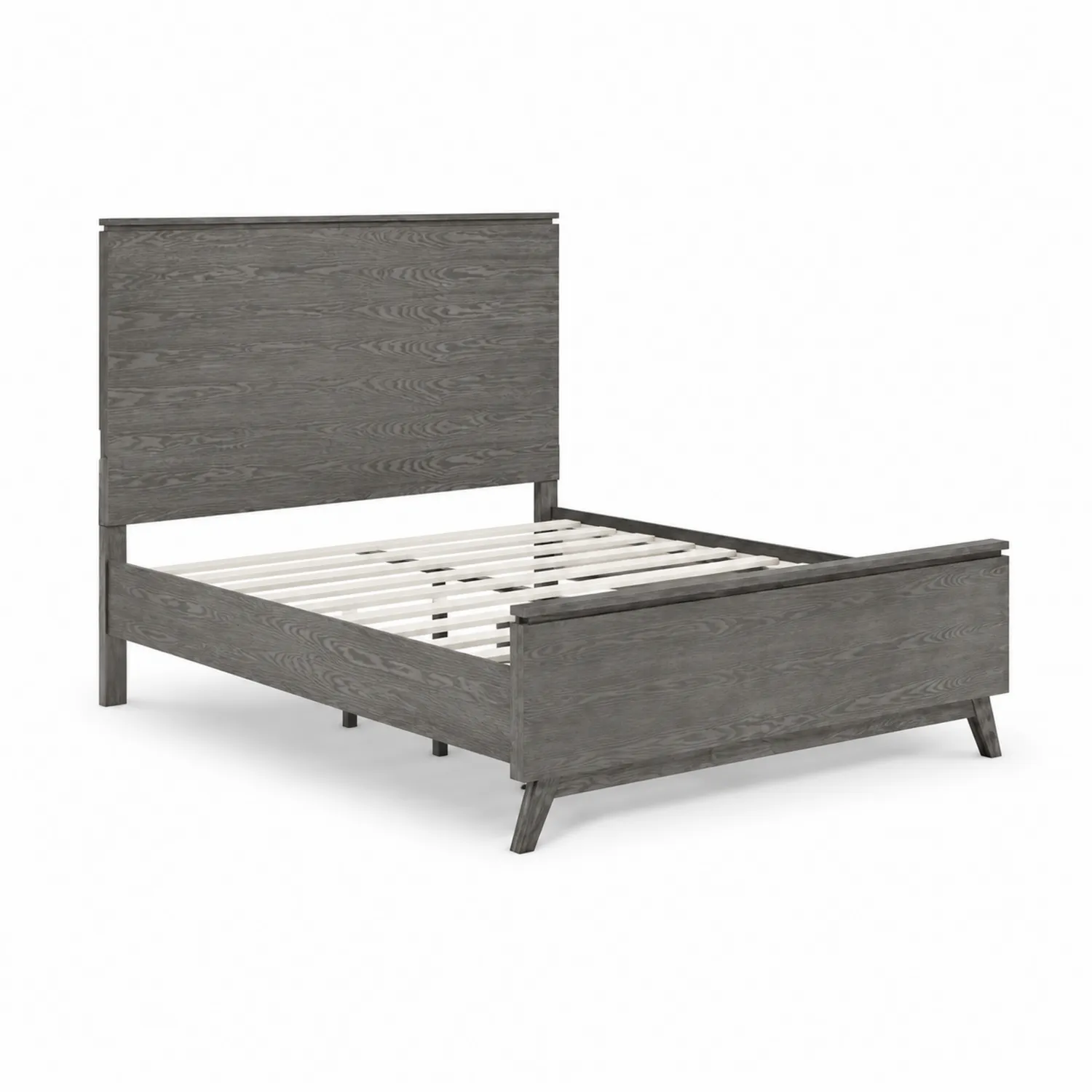 Letto in legno massello grigio 200x160 cm