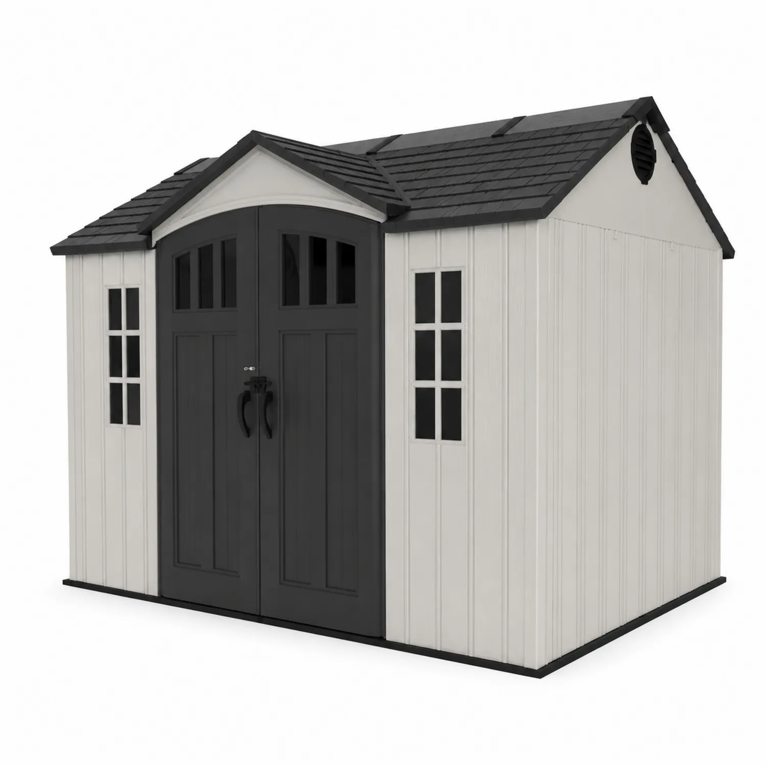 Capanno da giardino in plastica Grigio/Nero 300x200x240 cm