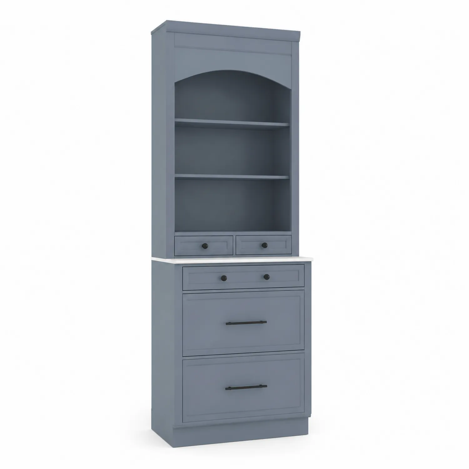 Mobile in legno MDF con ripiani e cassetti Blu