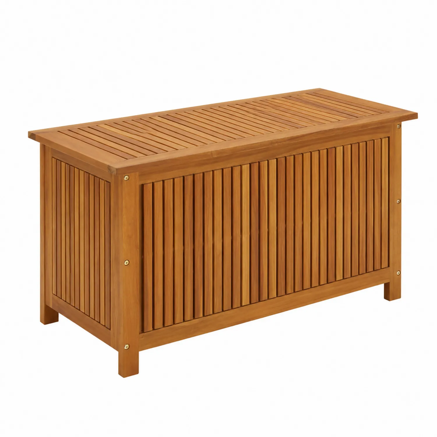 Cassapanca Rettangolare in Legno di Acacia Marrone 120x50x60 cm