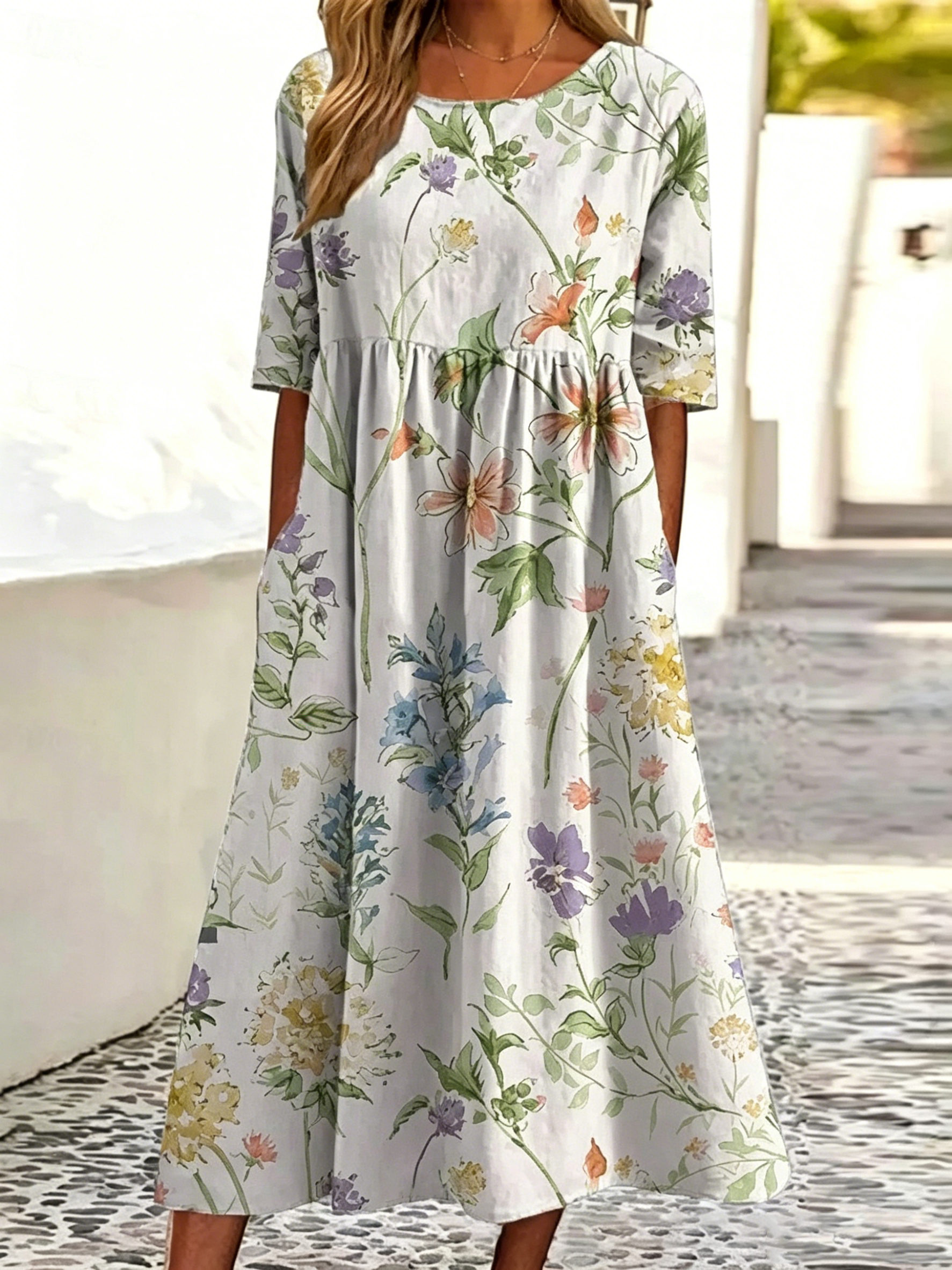 Women's Mid-Length Dress for Spring & Summer