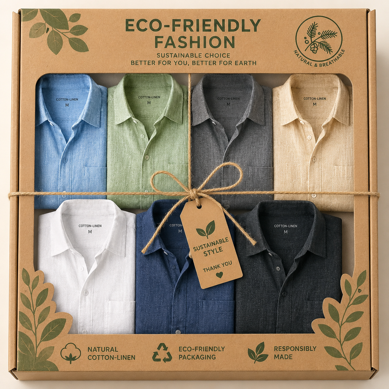 Men's Business Casual Cotton Linen Shirt
