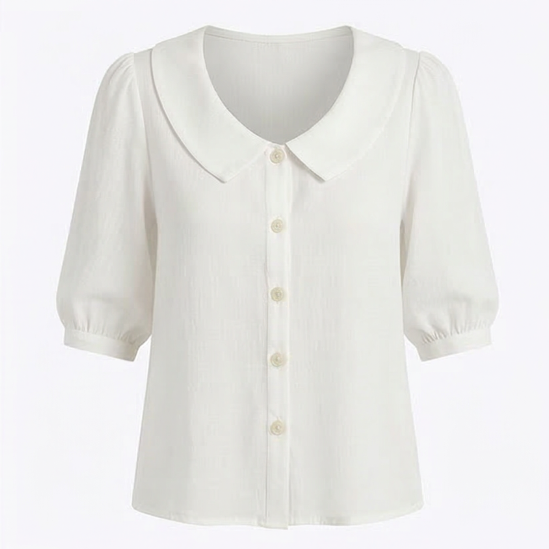 ❤Retro Peter Pan Collar Button Up Blouse