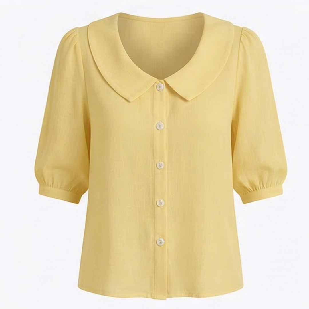 ❤Retro Peter Pan Collar Button Up Blouse