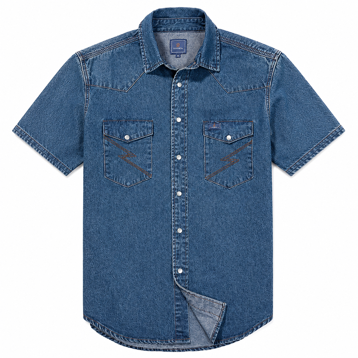 🔥 Hot Sale 🔥 Men's Short-Sleeve Washed Denim Work Shirt