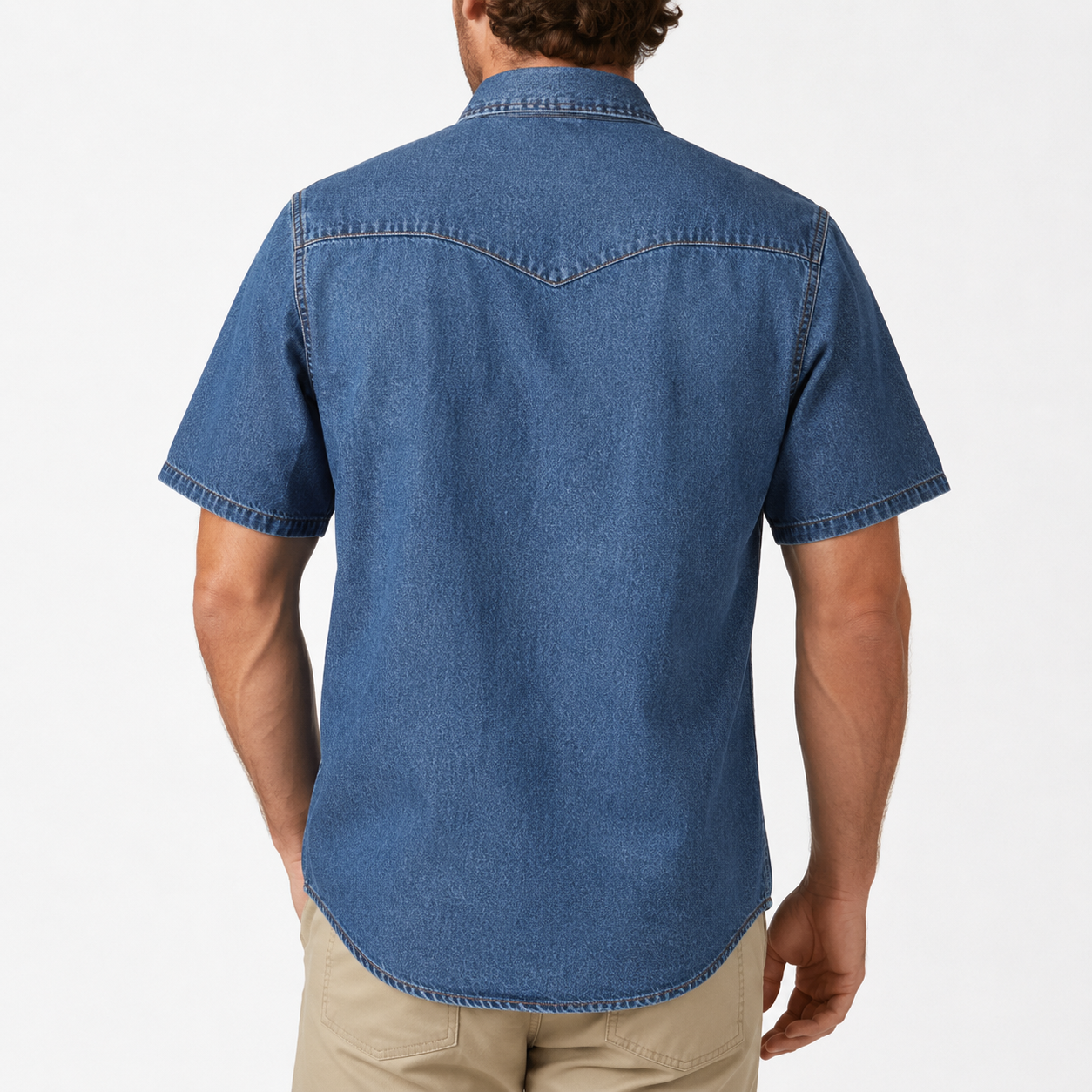 🔥 Hot Sale 🔥 Men's Short-Sleeve Washed Denim Work Shirt