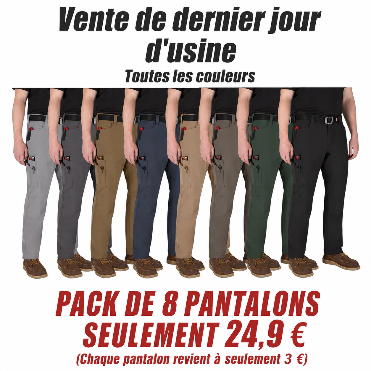 Pantalon technique pour homme en Ripstop, résistant à l’eau – Pantalon tactique outdoor