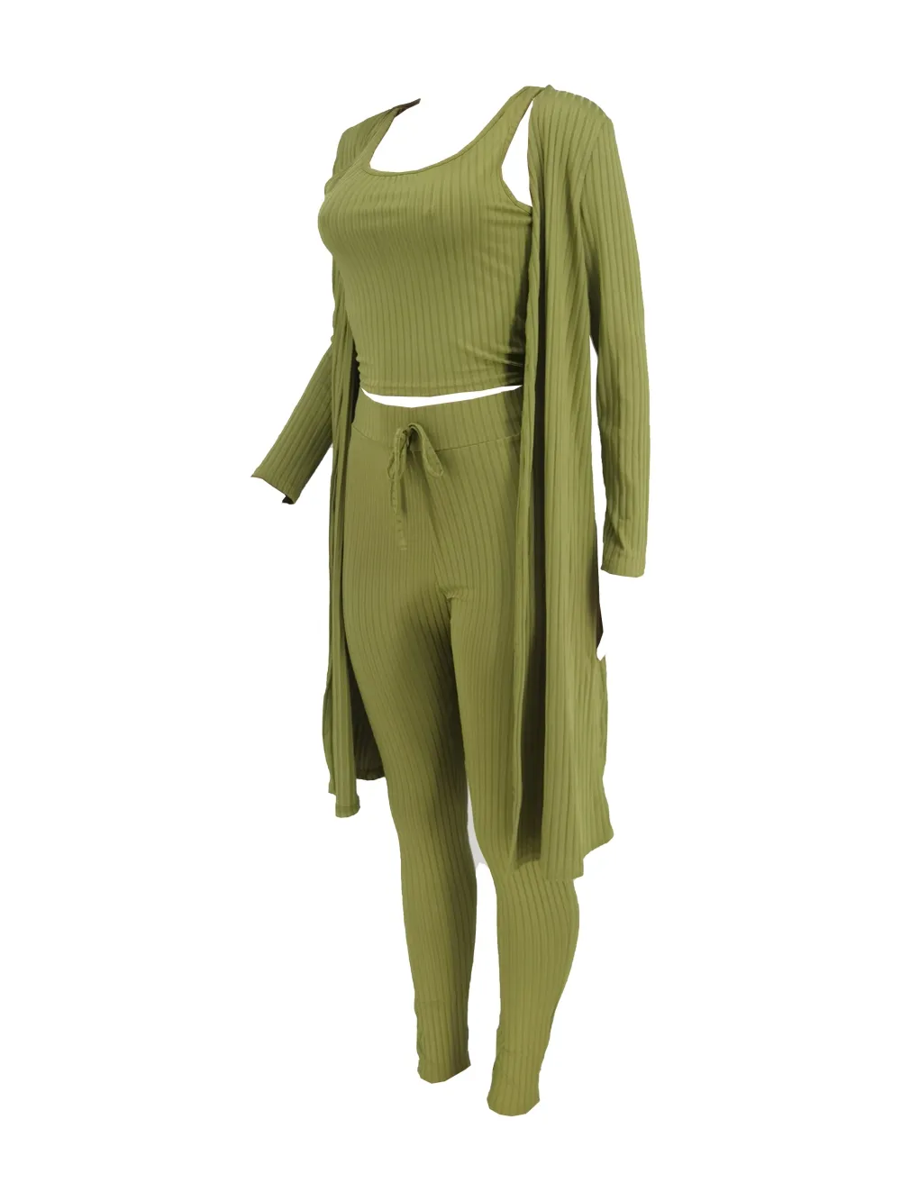 Women 3 Piece Wide Leg Pants Set Casual Long Sleeve Jacket Cardigan With Solid Tank Pants Set Dinner Suit Women