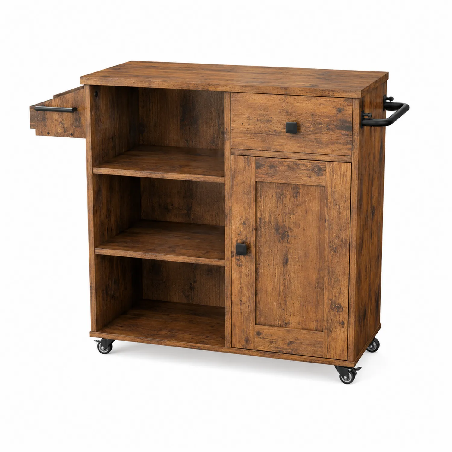 Carrello Cucina in Legno MDF con Ruote