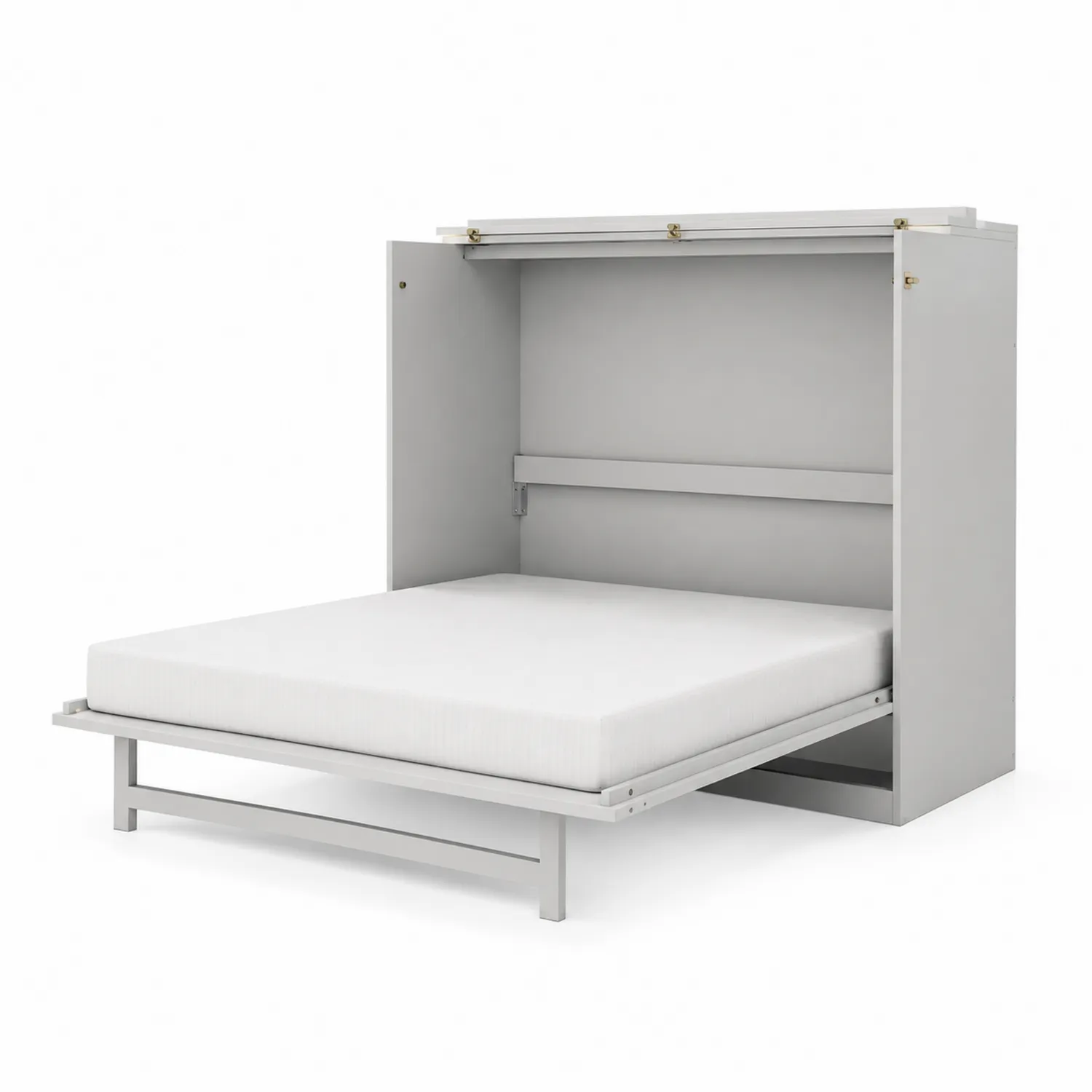 Letto a scomparsa in legno MDF e metallo Bianco