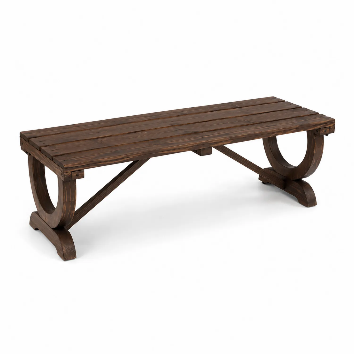 Panca in legno marrone per esterno 150x40 cm