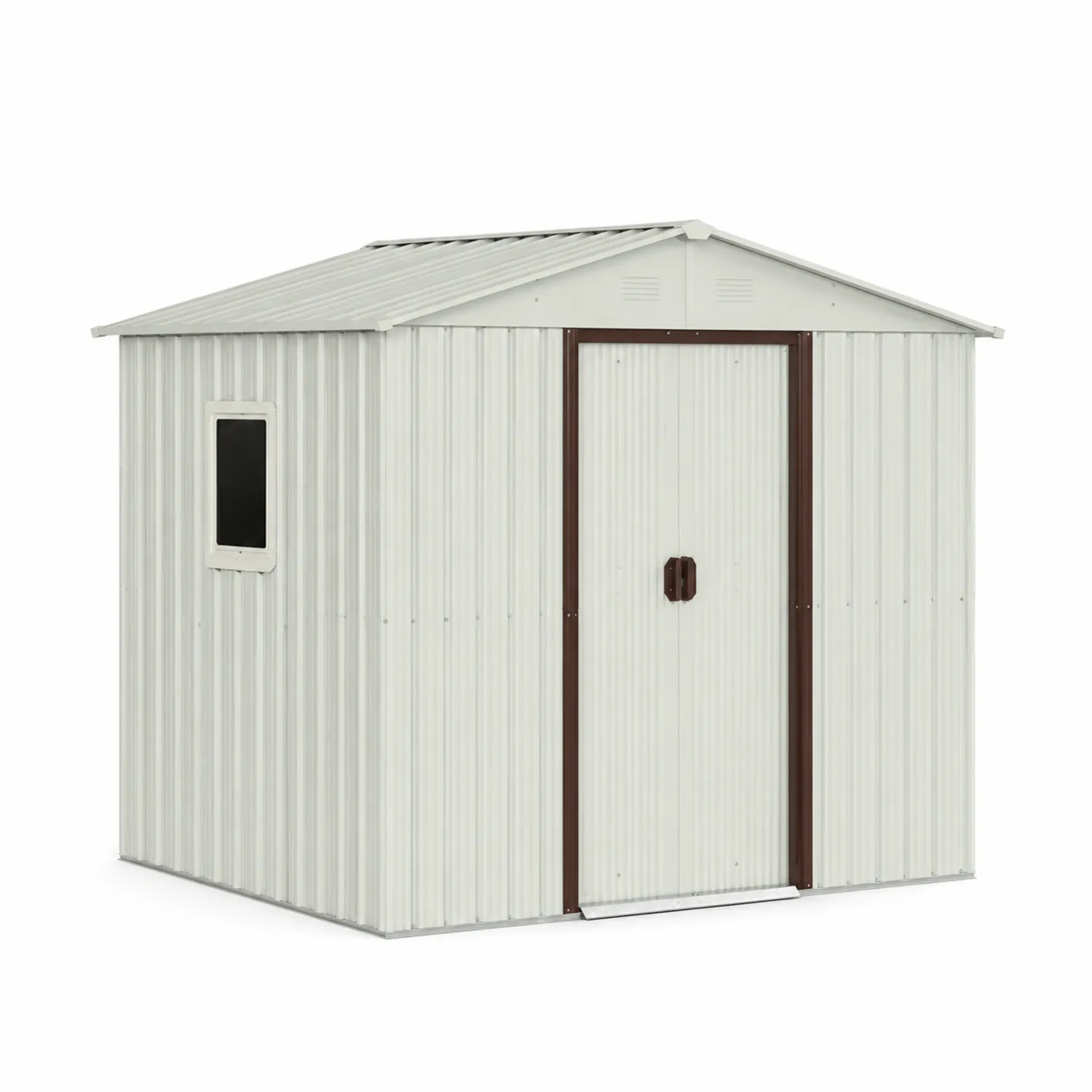 Capanno da Esterno in Acciaio 213x127 cm Bianco