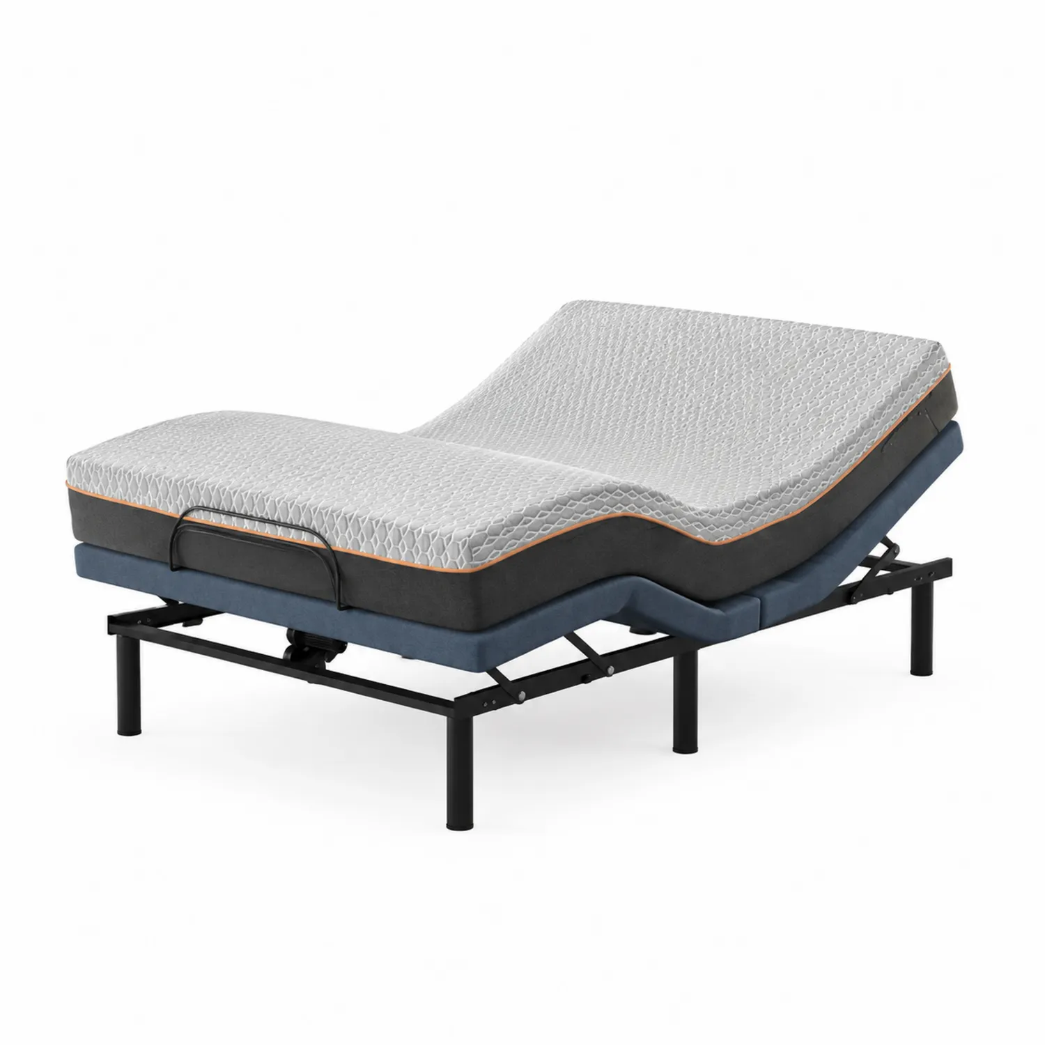 Letto regolabile in metallo con materasso in schiuma viscoelastica