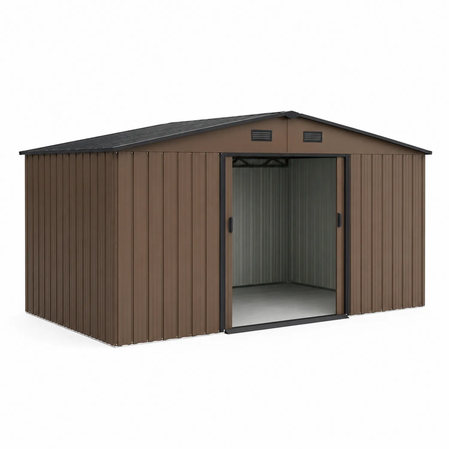 Casetta da giardino in metallo marrone 4x3m