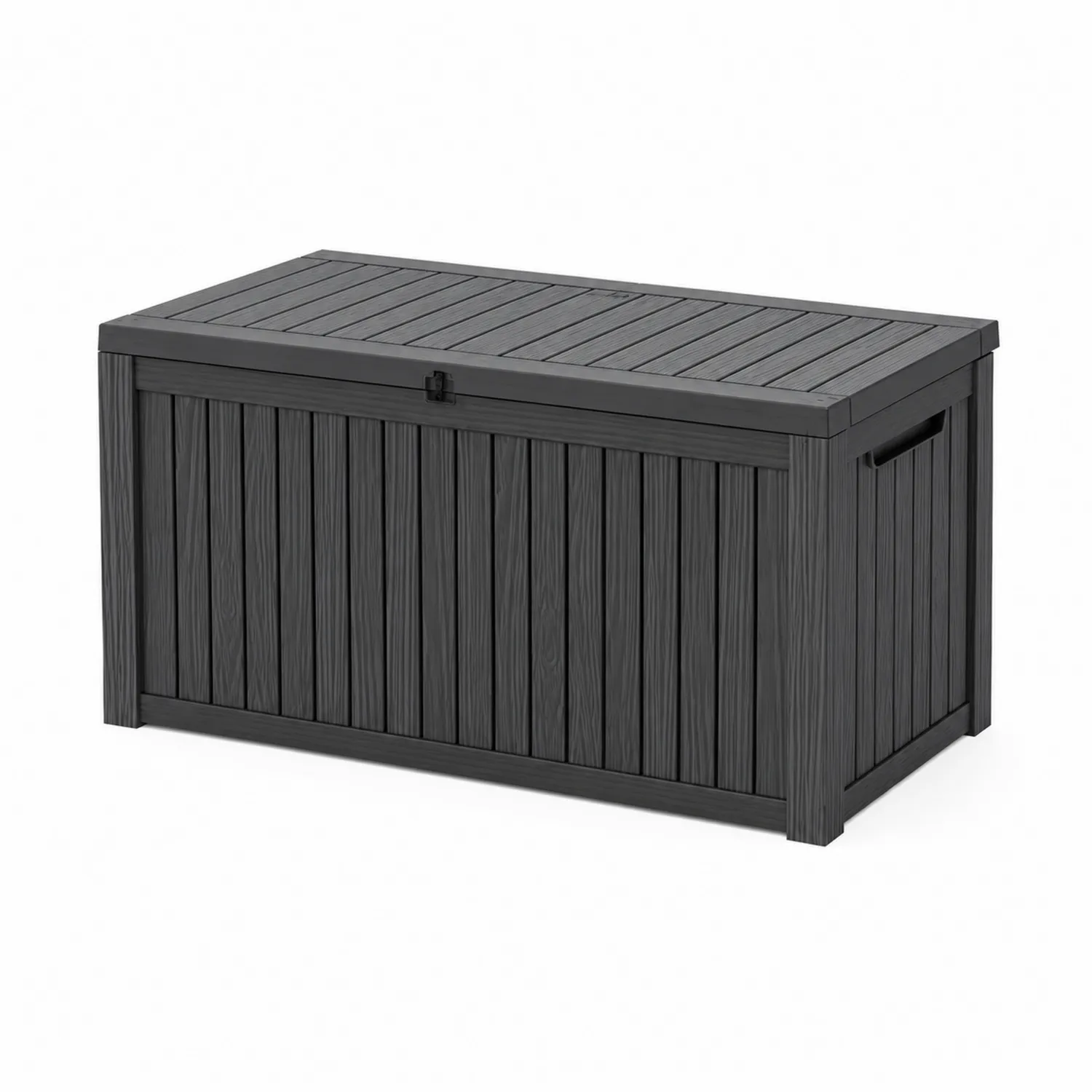 Baule Rettangolare in Plastica Grigio 120x45x55 cm