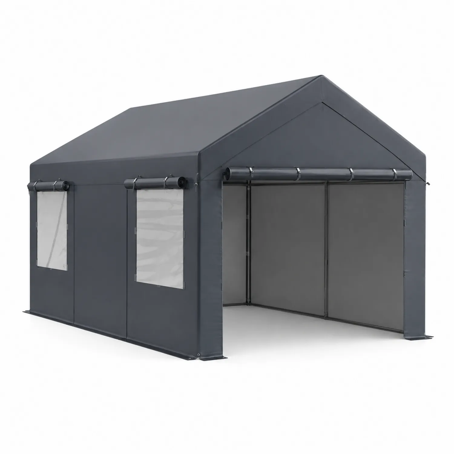 Garage in Acciaio e Poliestere Grigio 300x400 cm