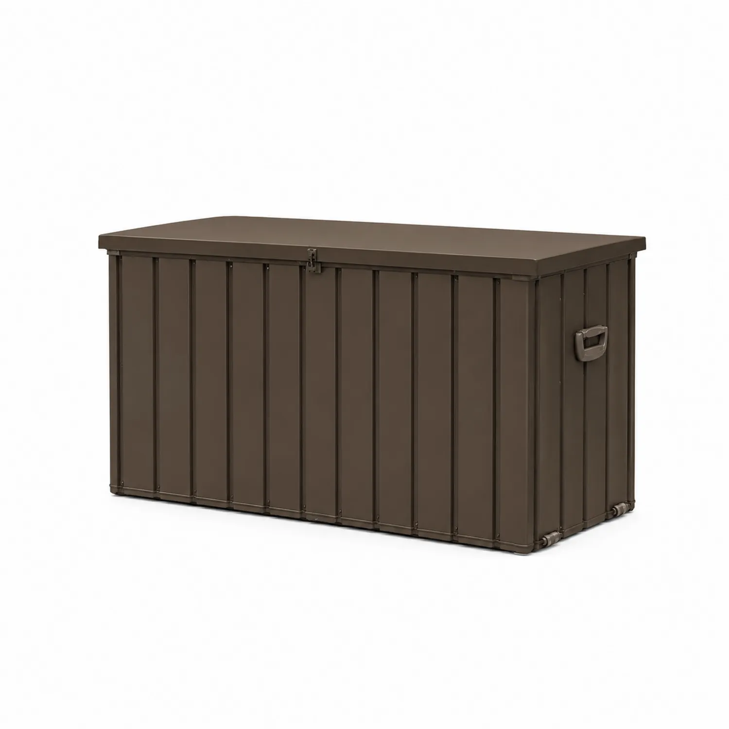 Cassapanca Contenitore in Metallo Marrone 120x60x65 cm