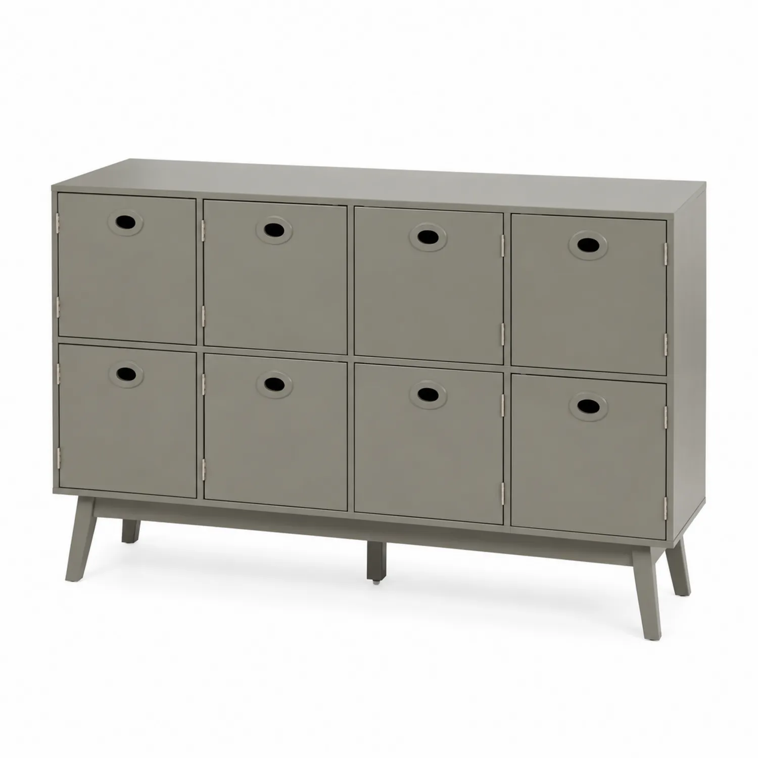 Credenza Metallo Grigio con Sei Scomparti