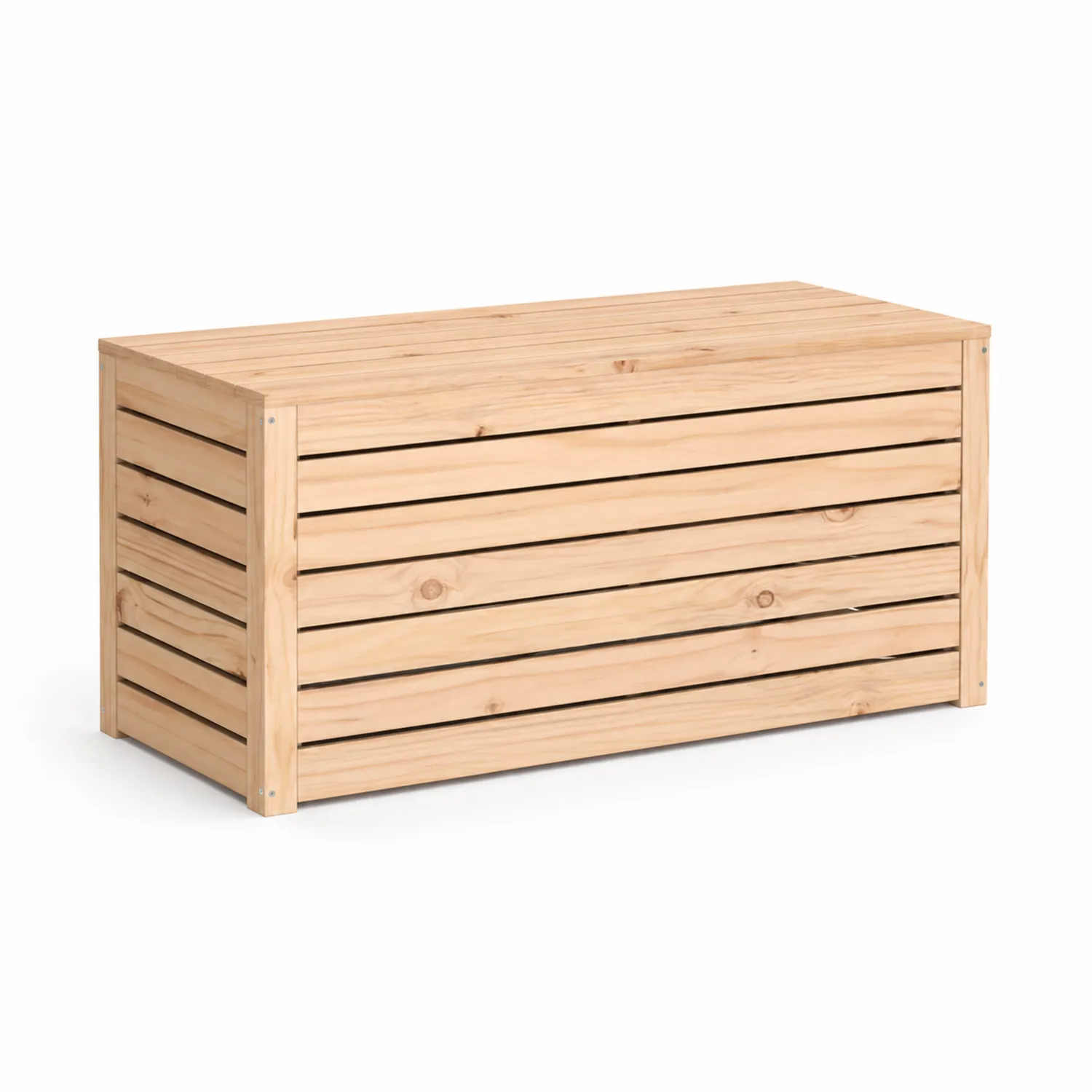 Cassapanca in Legno di Pino Naturale 120x50x60 cm