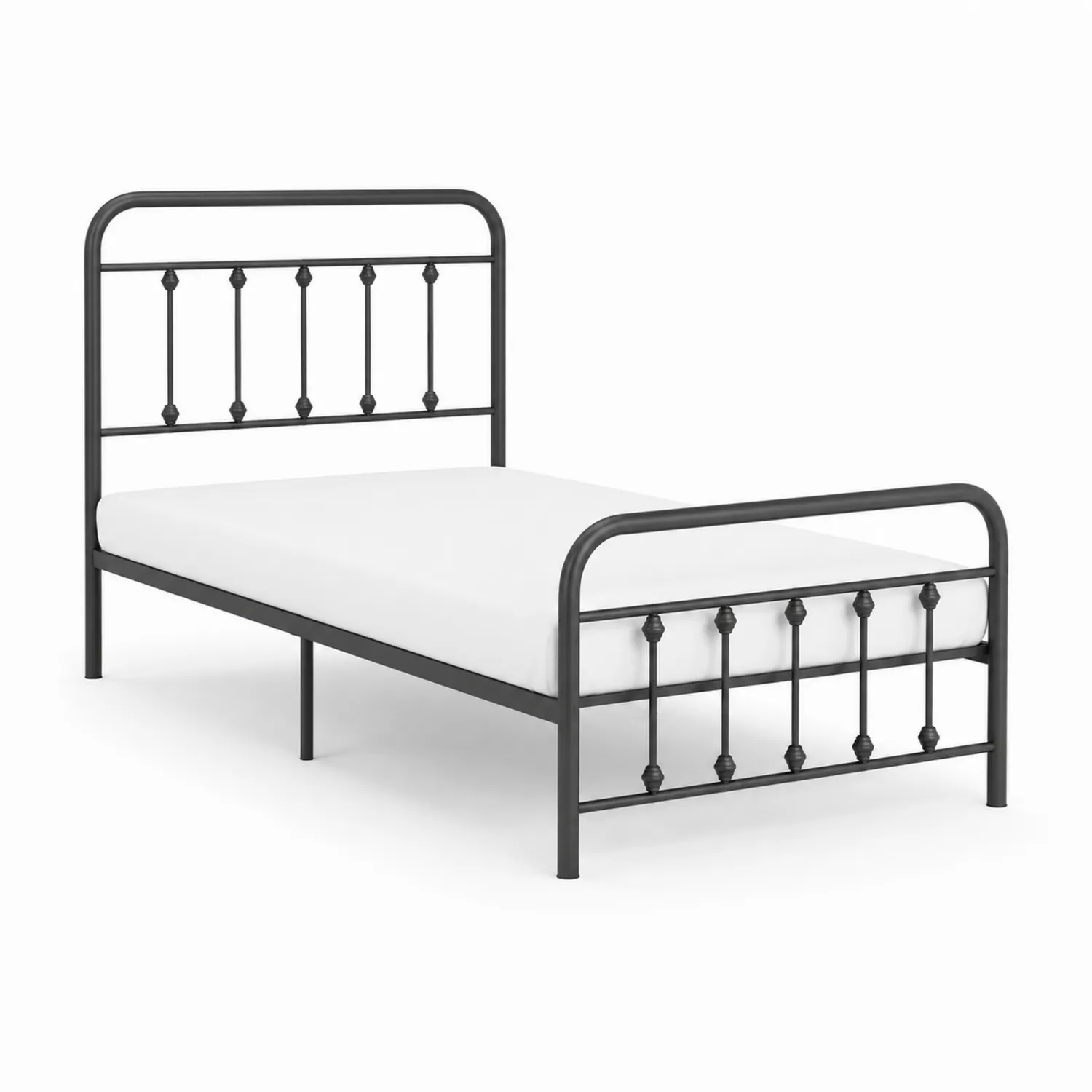 Letto Singolo in Metallo Nero