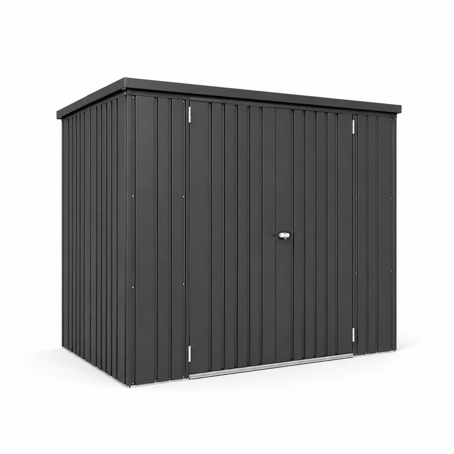 Casetta da giardino in acciaio nero 245x195x205 cm