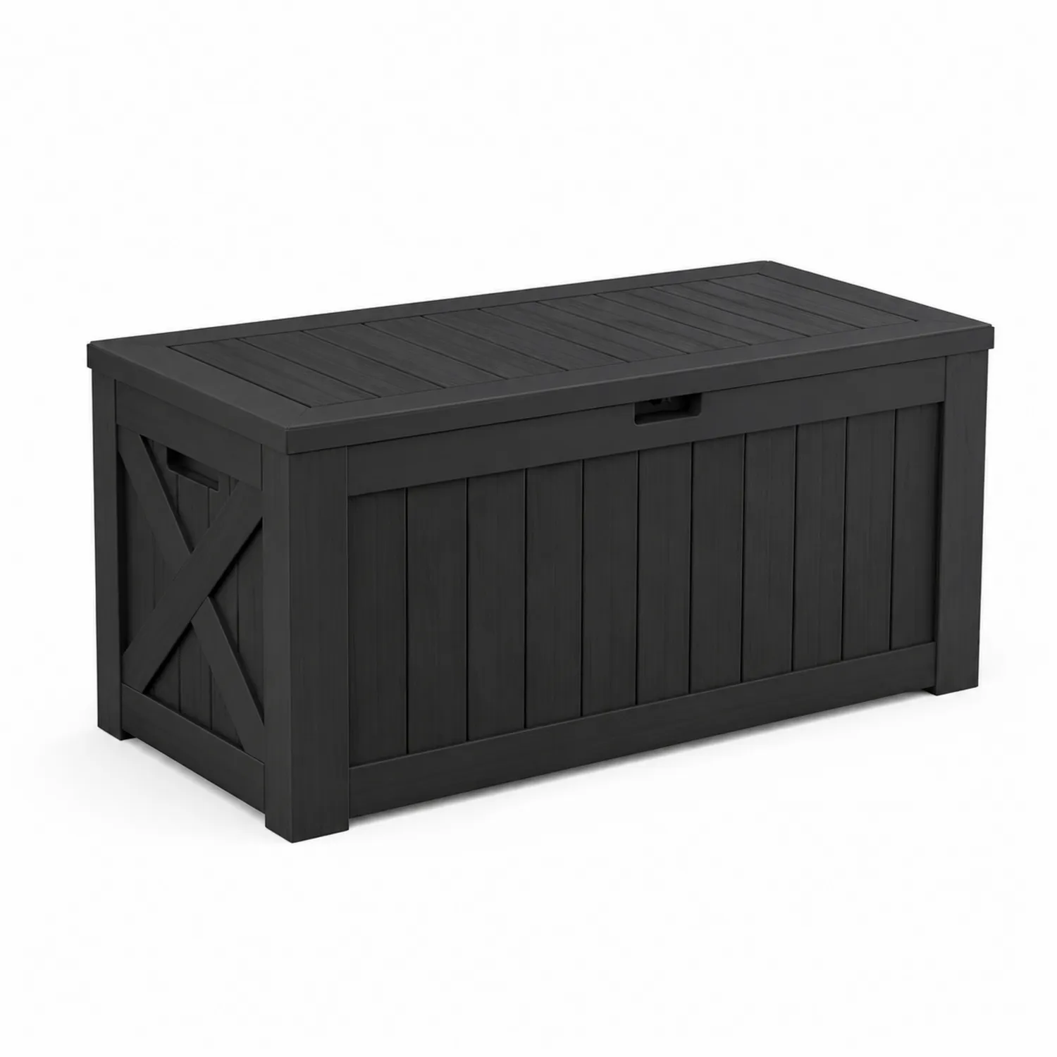 Cassapanca Contenitore in Polipropilene 120 cm x 45 cm x 60 cm Nero