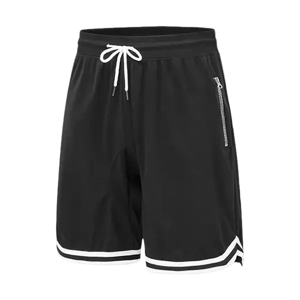 Men’s casual athletic shorts with zippered pockets