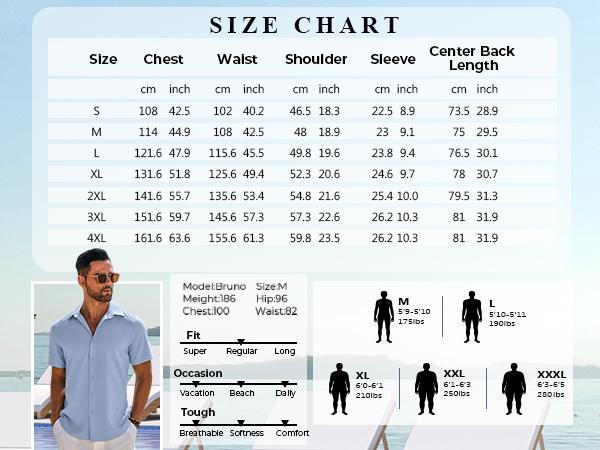 COOFANDY Mens Button Down Shirt Short Sleeve Casual Shirts Beach Summer Linen Shirts Wedding Vacation Shirt