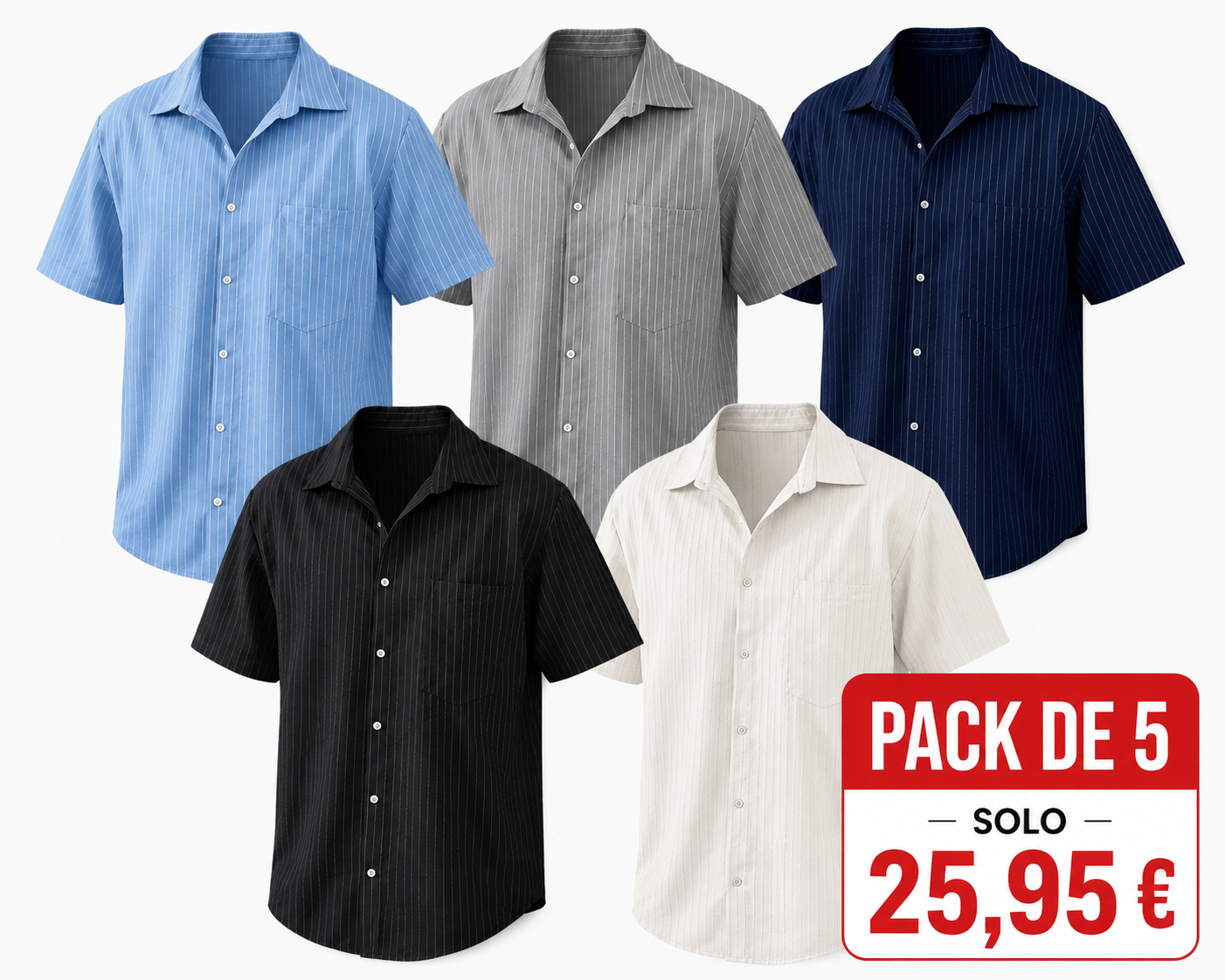Camisa hawaiana casual de manga corta para hombre con rayas, mezcla de algodón y lino, y bolsillo