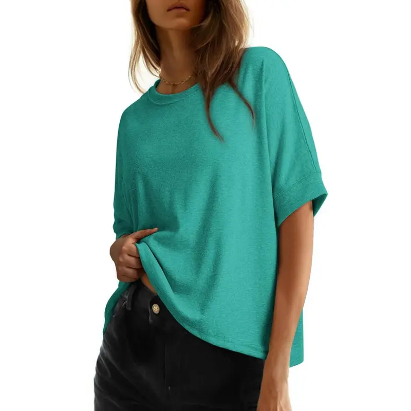 Dokotoo Women's Tops for Women 2026 Loose Oversized Basic Tee Comfortable Soft Fabric Flattering Fit - Womenswear