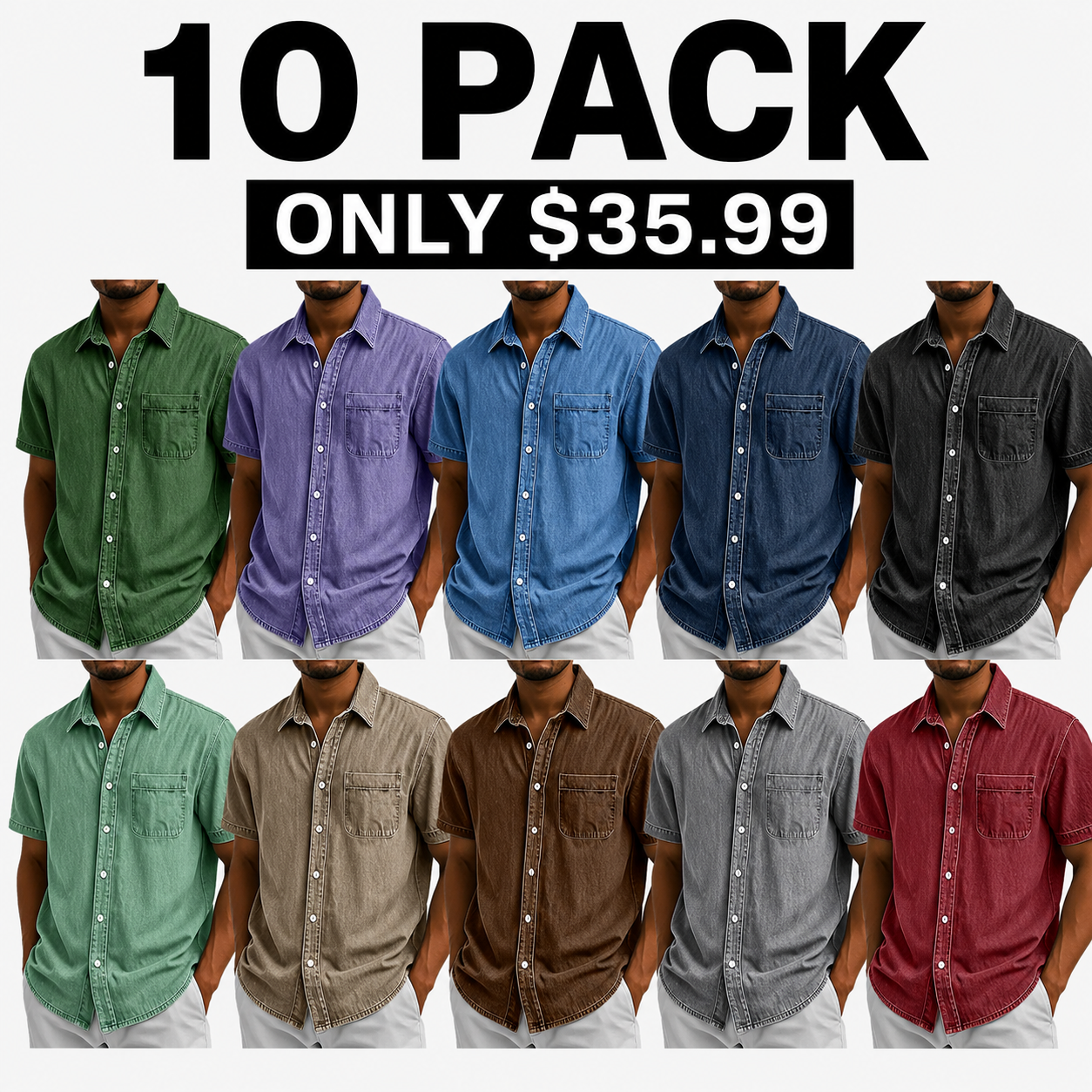 Men's Casual Button-Down Shirt 